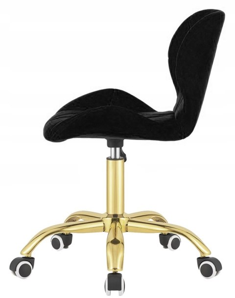 Lugano Krzesło obrotowe VASTO OFFICE VELVET BLACK GOLD