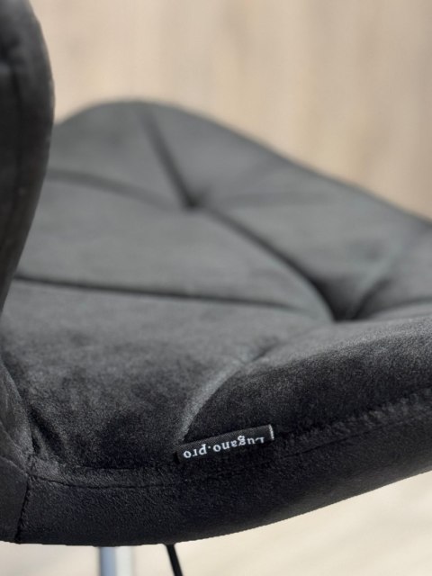 Lugano Krzesło obrotowe VASTO OFFICE VELVET BLACK GOLD