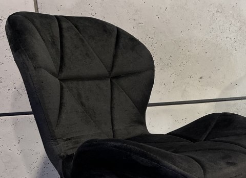 Lugano Krzesło obrotowe VASTO OFFICE VELVET BLACK GOLD