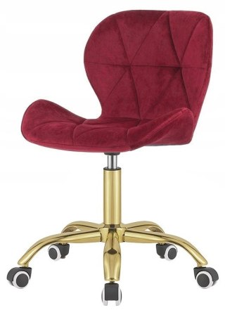 Lugano Krzesło obrotowe VASTO OFFICE VELVET BURGUNDY GOLD