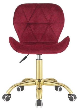 Lugano Krzesło obrotowe VASTO OFFICE VELVET BURGUNDY GOLD