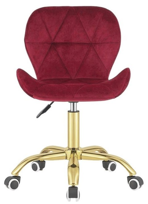 Lugano Krzesło obrotowe VASTO OFFICE VELVET BURGUNDY GOLD