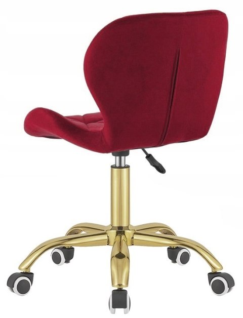 Lugano Krzesło obrotowe VASTO OFFICE VELVET BURGUNDY GOLD