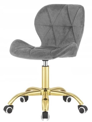 Lugano Krzesło obrotowe VASTO OFFICE VELVET DARK GREY GOLD