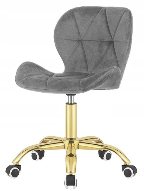 Lugano Krzesło obrotowe VASTO OFFICE VELVET DARK GREY GOLD