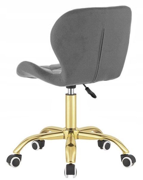Lugano Krzesło obrotowe VASTO OFFICE VELVET DARK GREY GOLD