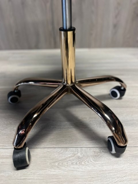 Lugano Krzesło obrotowe VASTO OFFICE VELVET DARK GREY ROSE GOLD