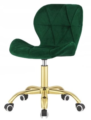 Lugano Krzesło obrotowe VASTO OFFICE VELVET FOREST GREEN GOLD