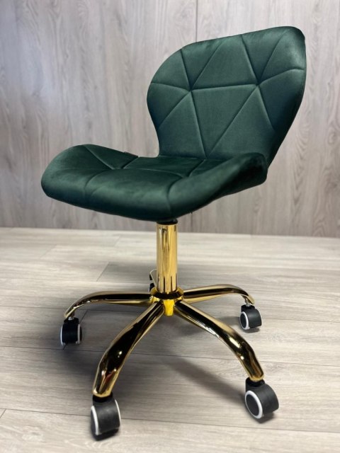 Lugano Krzesło obrotowe VASTO OFFICE VELVET FOREST GREEN GOLD