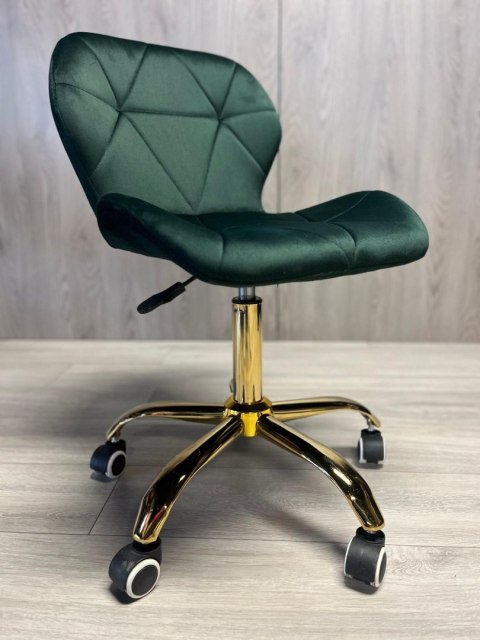 Lugano Krzesło obrotowe VASTO OFFICE VELVET FOREST GREEN GOLD