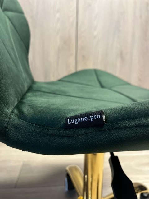 Lugano Krzesło obrotowe VASTO OFFICE VELVET FOREST GREEN GOLD