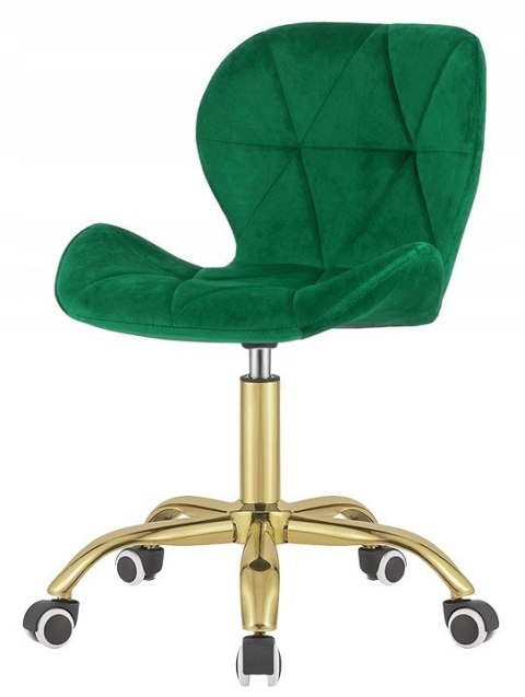 Lugano Krzesło obrotowe VASTO OFFICE VELVET GREEN GOLD