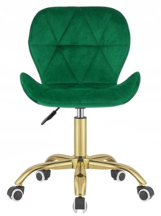 Lugano Krzesło obrotowe VASTO OFFICE VELVET GREEN GOLD