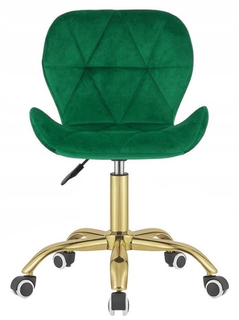 Lugano Krzesło obrotowe VASTO OFFICE VELVET GREEN GOLD