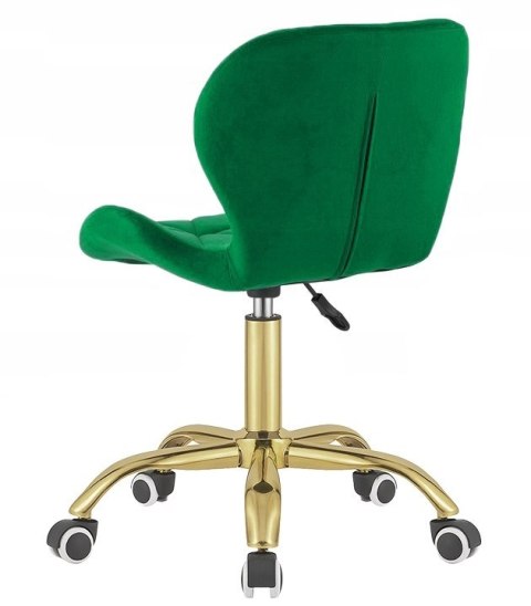Lugano Krzesło obrotowe VASTO OFFICE VELVET GREEN GOLD