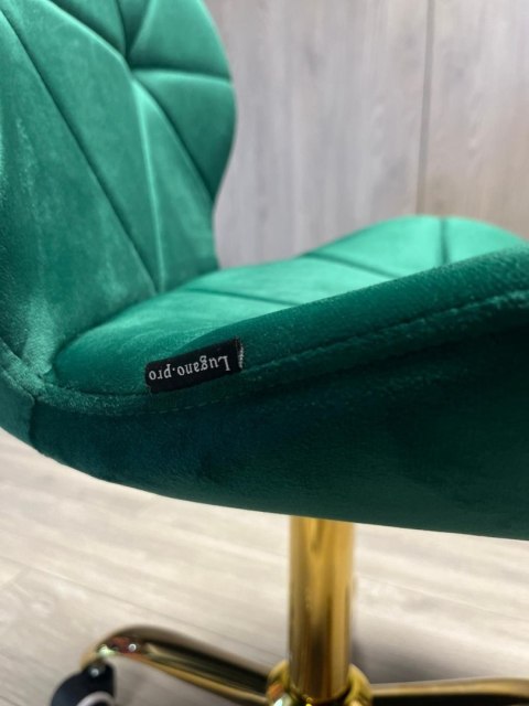 Lugano Krzesło obrotowe VASTO OFFICE VELVET GREEN GOLD