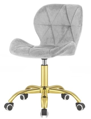 Lugano Krzesło obrotowe VASTO OFFICE VELVET GREY GOLD