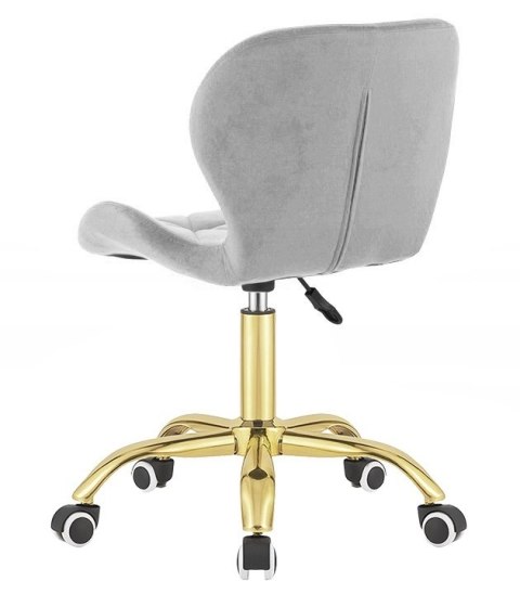 Lugano Krzesło obrotowe VASTO OFFICE VELVET GREY GOLD