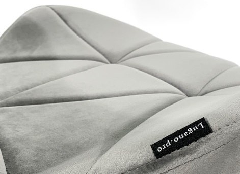 Lugano Krzesło obrotowe VASTO OFFICE VELVET GREY GOLD