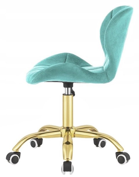 Lugano Krzesło obrotowe VASTO OFFICE VELVET MINT GOLD