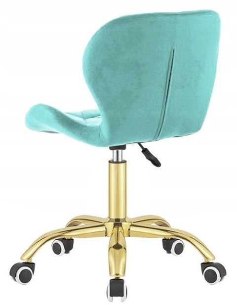 Lugano Krzesło obrotowe VASTO OFFICE VELVET MINT GOLD