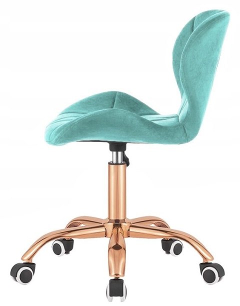 Lugano Krzesło obrotowe VASTO OFFICE VELVET MINT ROSE GOLD
