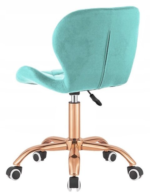Lugano Krzesło obrotowe VASTO OFFICE VELVET MINT ROSE GOLD