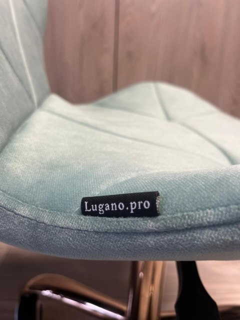 Lugano Krzesło obrotowe VASTO OFFICE VELVET MINT ROSE GOLD