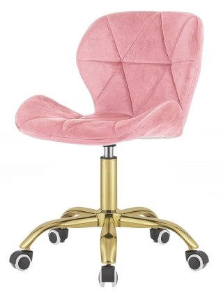Lugano Krzesło obrotowe VASTO OFFICE VELVET PINK GOLD