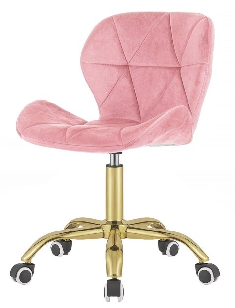 Lugano Krzesło obrotowe VASTO OFFICE VELVET PINK GOLD