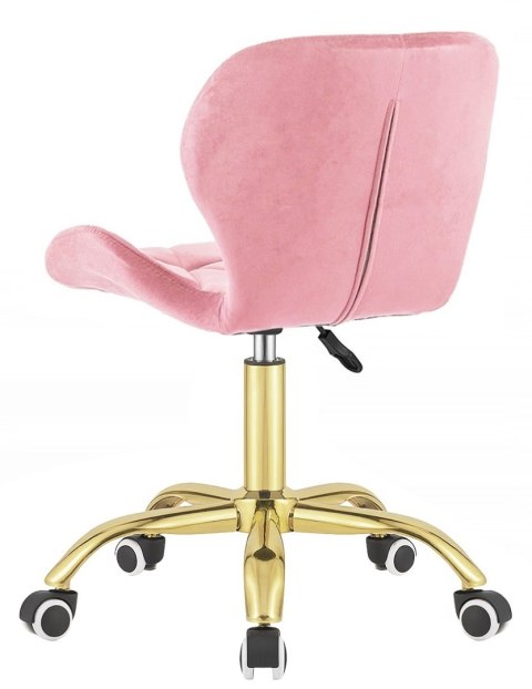 Lugano Krzesło obrotowe VASTO OFFICE VELVET PINK GOLD