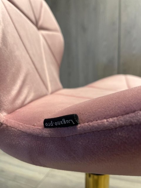 Lugano Krzesło obrotowe VASTO OFFICE VELVET PINK GOLD