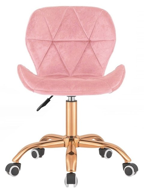 Lugano Krzesło obrotowe VASTO OFFICE VELVET PINK ROSE GOLD