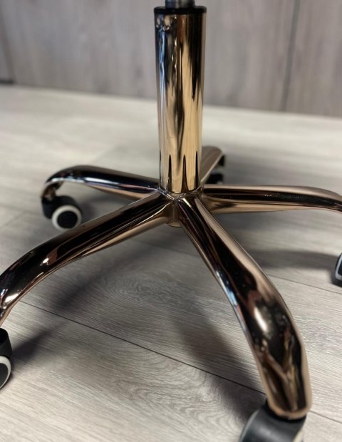 Lugano Krzesło obrotowe VASTO OFFICE VELVET PINK ROSE GOLD