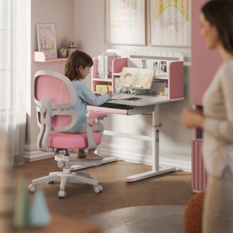 Ergonomiczne biurko dla dziecka Study 5.0 Pink 90 cm