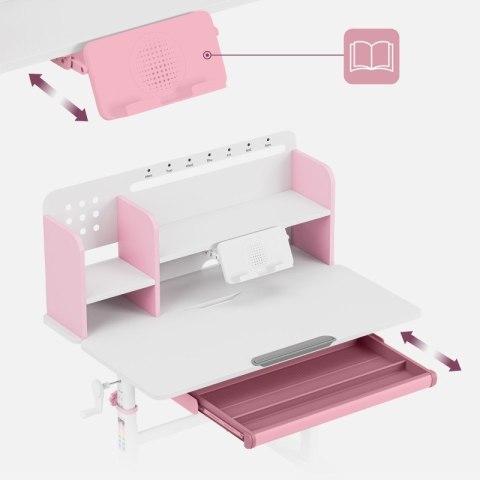 Ergonomiczne biurko dla dziecka Study 5.0 Pink 90 cm