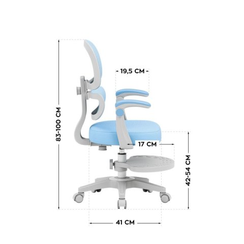 Fotel ergonomiczny dla dzieci Junior 4.4 Blue