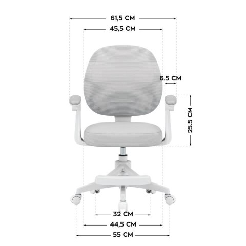 Fotel obrotowy dla dzieci Junior 3.1 Grey