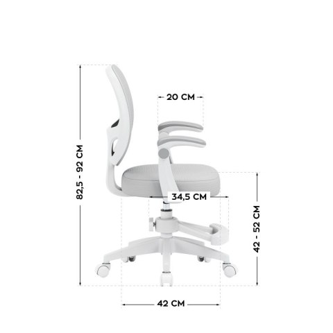 Fotel obrotowy dla dzieci Junior 3.1 Grey