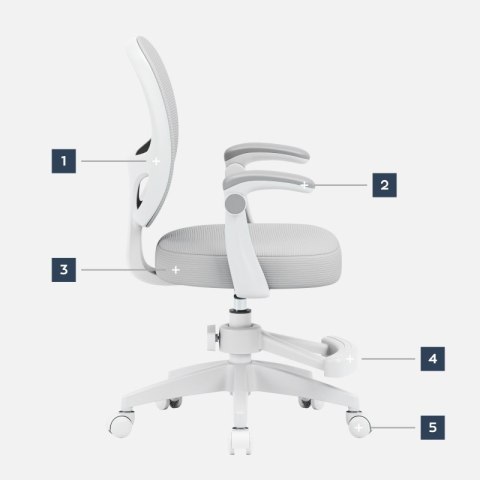 Fotel obrotowy dla dzieci Junior 3.1 Grey