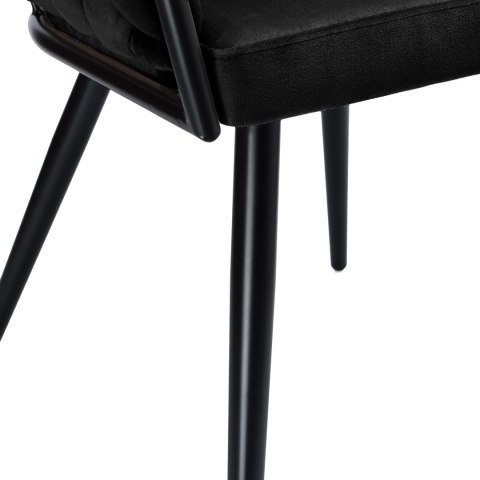 Lugano Krzesło plecione Lugano fotel TRECCIA BLACK VELVET SMOKE