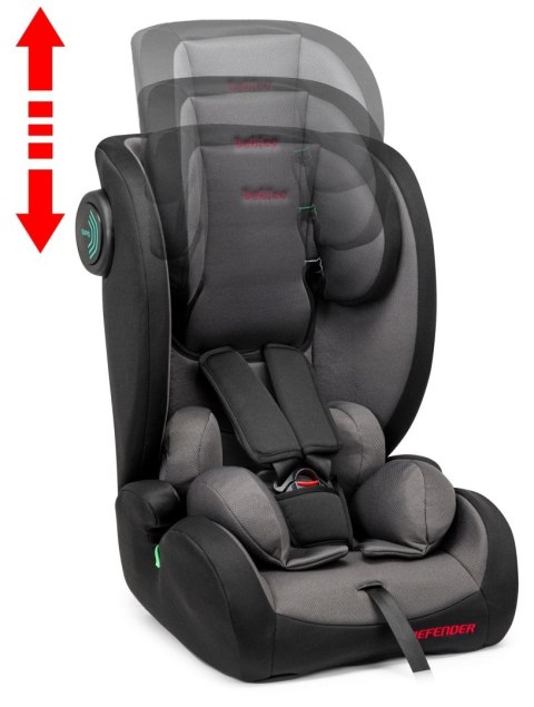 Bebico Fotelik samochodowy Bebico DEFENDER GREY i-Size 76-150 cm wzrostu (9-36kg)