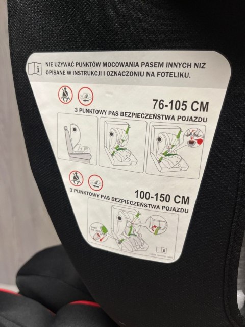 Bebico Fotelik samochodowy Bebico DEFENDER GREY i-Size 76-150 cm wzrostu (9-36kg)