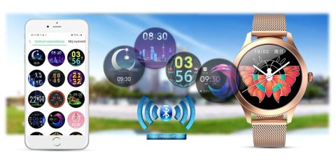 G.Rossi Damski SMARTWATCH G.Rossi SW014G-2 Różowe złoto
