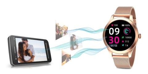 G.Rossi Damski SMARTWATCH G.Rossi SW014G-2 Różowe złoto