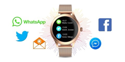 G.Rossi Damski SMARTWATCH G.Rossi SW014G-2 Różowe złoto