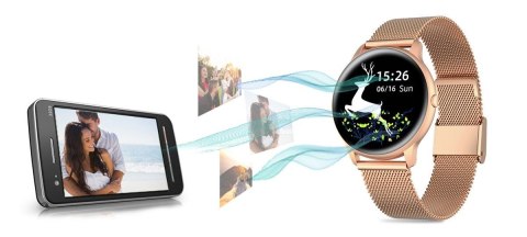 G.Rossi Damski SMARTWATCH G.Rossi SW015-4 Różowe złoto