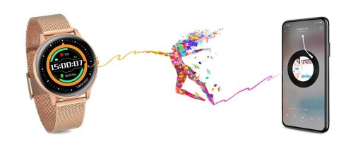 G.Rossi Damski SMARTWATCH G.Rossi SW015-4 Różowe złoto