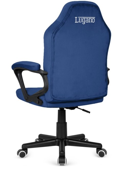 Lugano Fotel obrotowy do biurka MARIO ALCANTARA BLUE