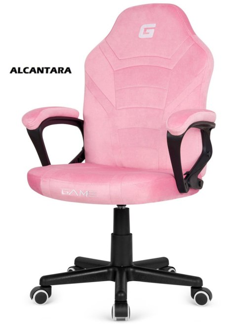 Lugano Fotel obrotowy do biurka MARIO ALCANTARA CANDY PINK